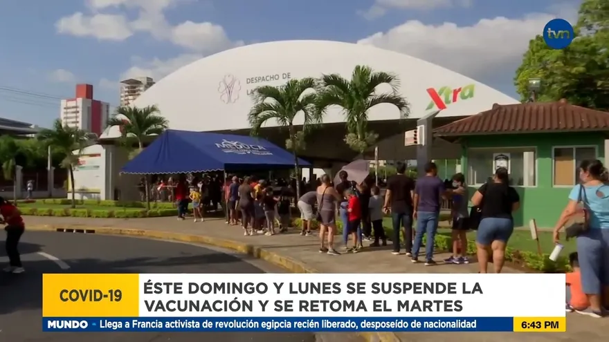 Vacunación pediátrica en el Parque Omar