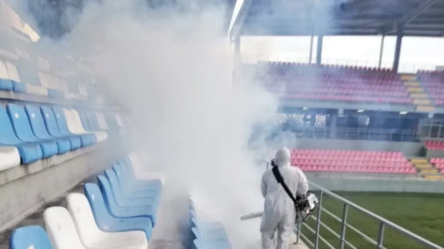 Operativo de limpieza en coliseos deportivos