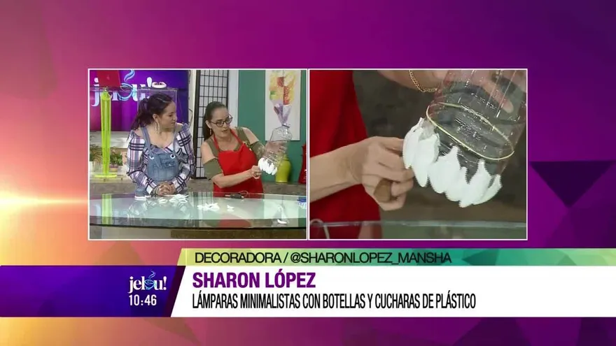 Haz en casa una lámpara minimalista con cucharas de plástico