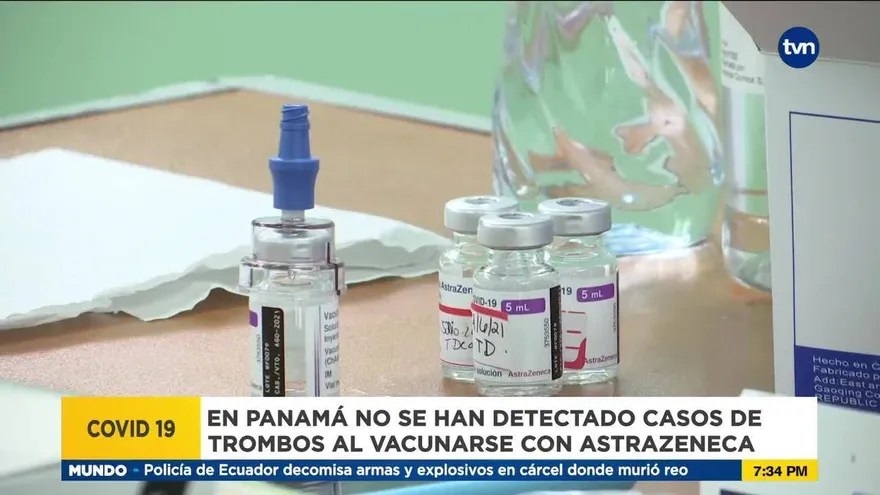 Panamá no registra caso de trombos con vacuna de AstraZeneca