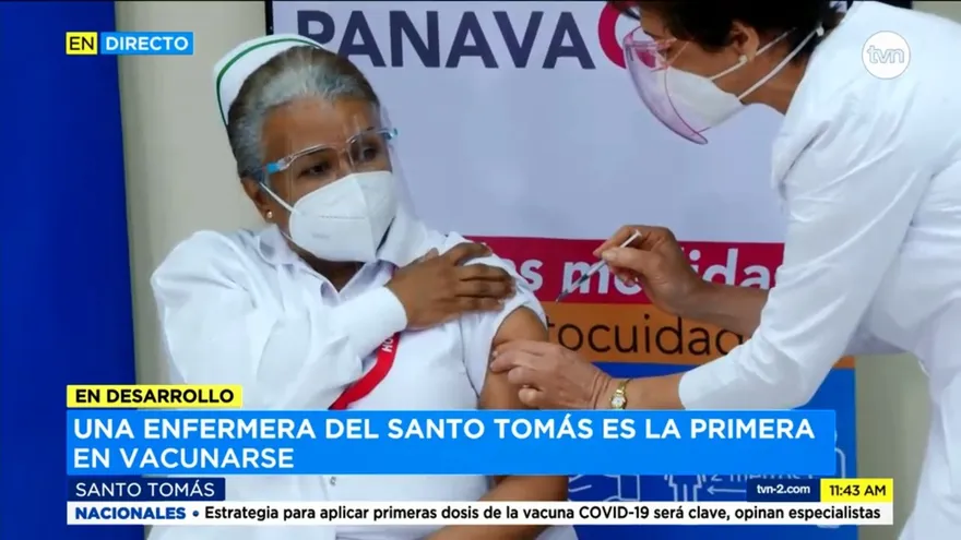 Colocan la primera vacuna contra la COVID-19 en Panamá