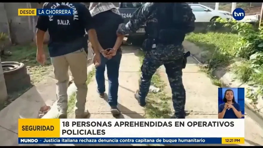 Aprehenden a 18 personas durante allanamientos en Panamá Oeste