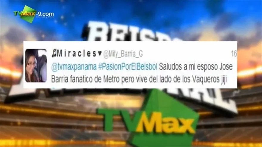 Saludos de nuestro Twitter - @TVMAXPanama
