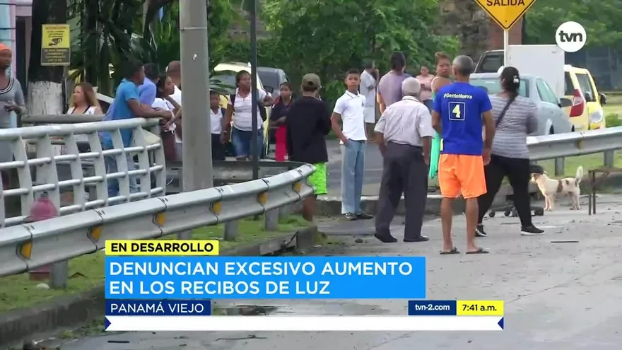 Protestas en Panamá Viejo por aumento en el recibo de la luz