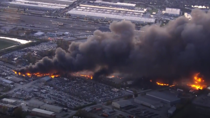 Captura de un video que muestra la magnitud del accidente
