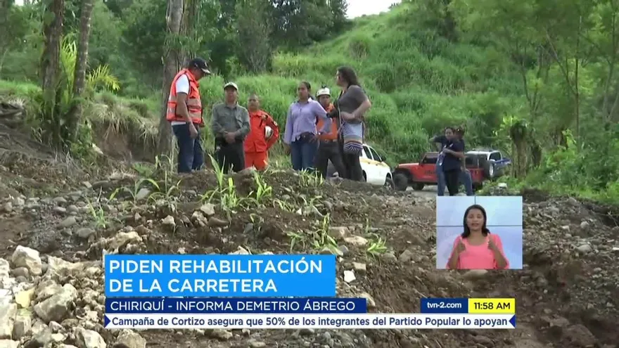 Piden al MOP rehabilitar carretera que une dos comunidades en Chiriquí