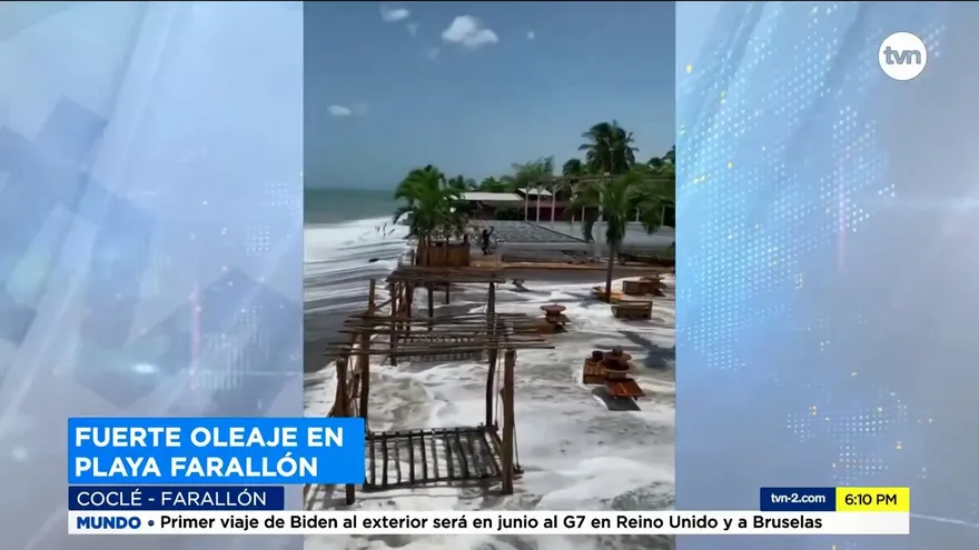 Oleaje afecta casas en Farallón