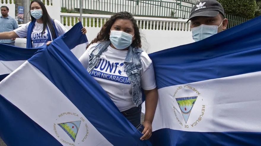 Opositores en Nicaragua protestan.