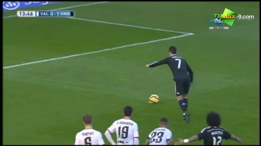 Valencia 0-1 Real Madrid / CR7 anota por 1era vez en 2015