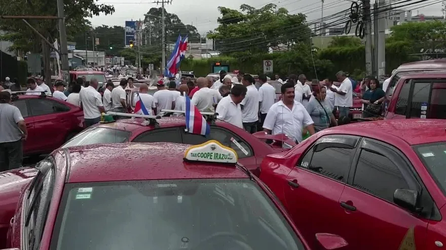 Protesta contra Uber en Costa Rica