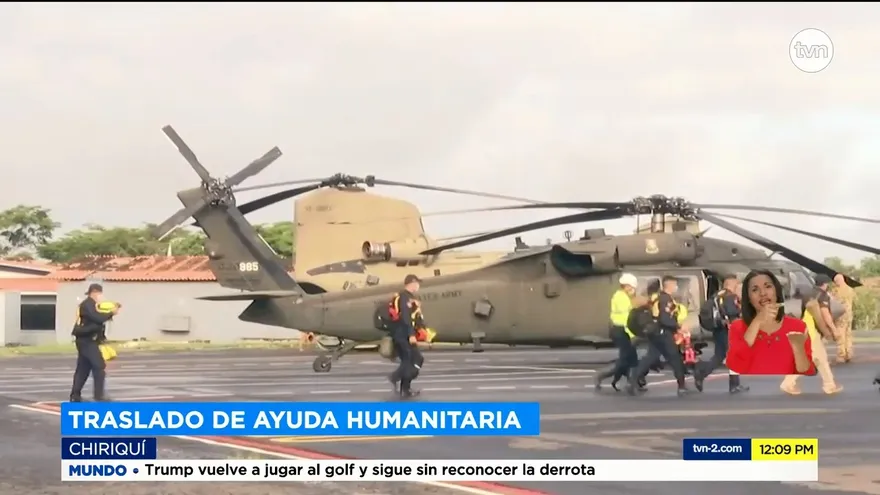 Continúa llegando la ayuda humanitaria a la provincia de Chiriquí