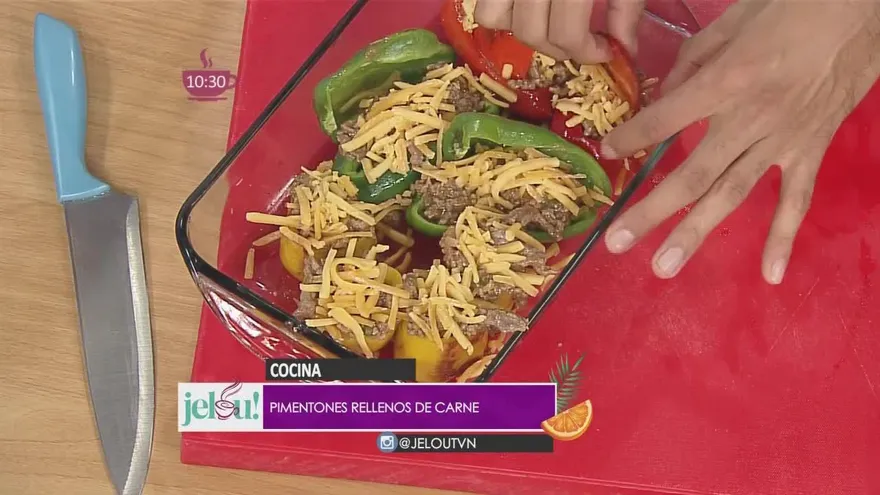 Pimentones rellenos de carne molida