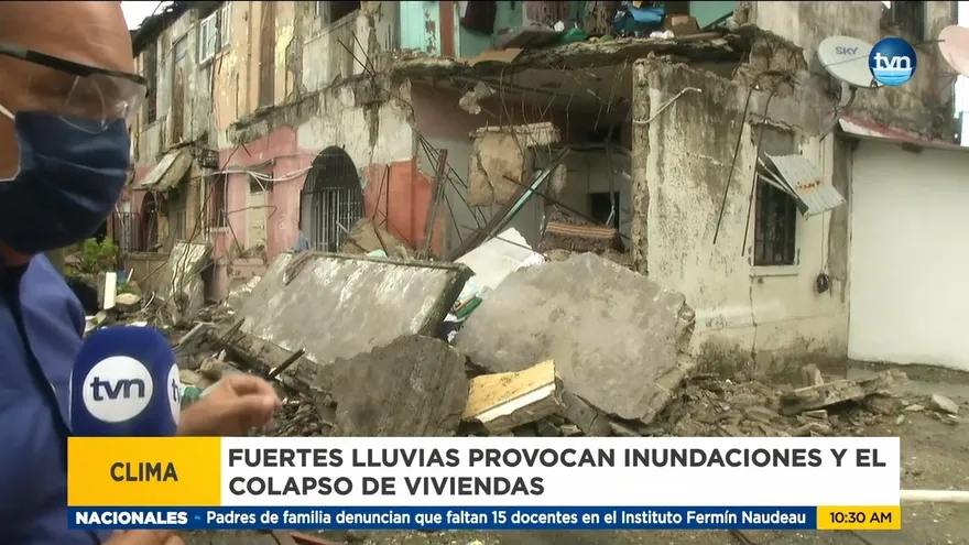 Se desploma una vivienda en Colón