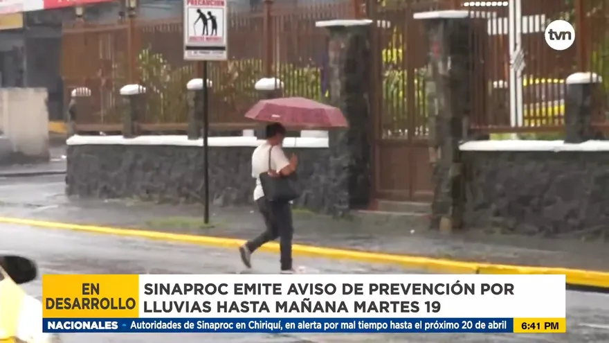 Aviso de prevención por lluvias hasta el martes