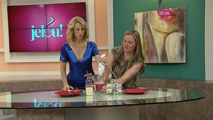 Batido de blueberry, frambuesa y fresa