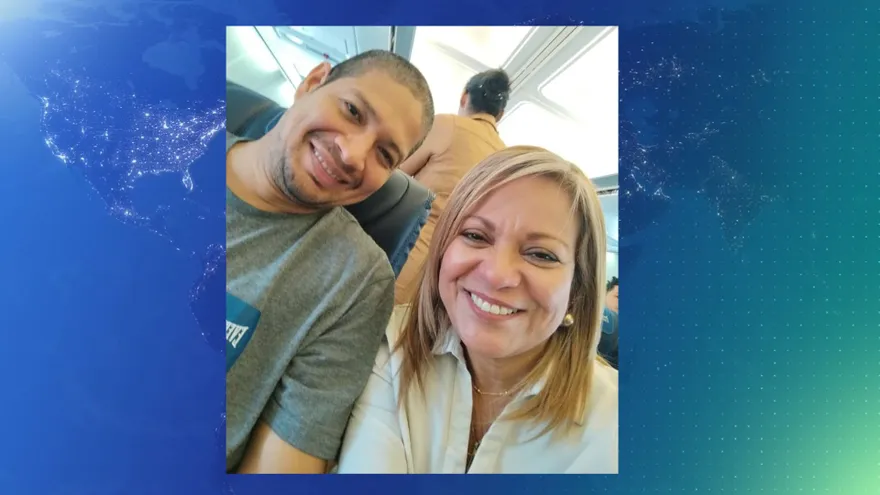 Olmedo Núñez junto a su esposa