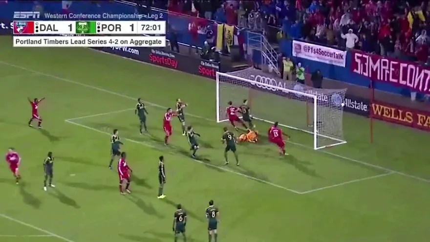 Blas Pérez y su último gol del 2015 con FC Dallas
