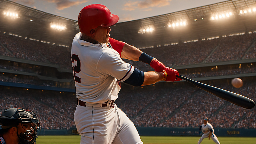 Juego de béisbol ilustrativo