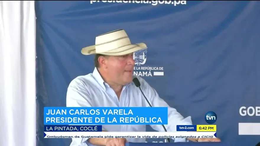 Varela pide el voto para el panameñismo durante acto público en La Pintada