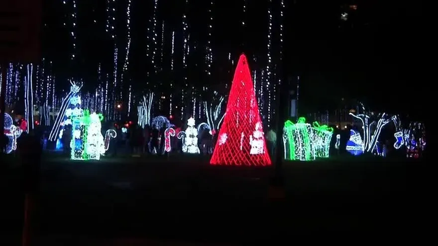 Parques adornados de Navidad