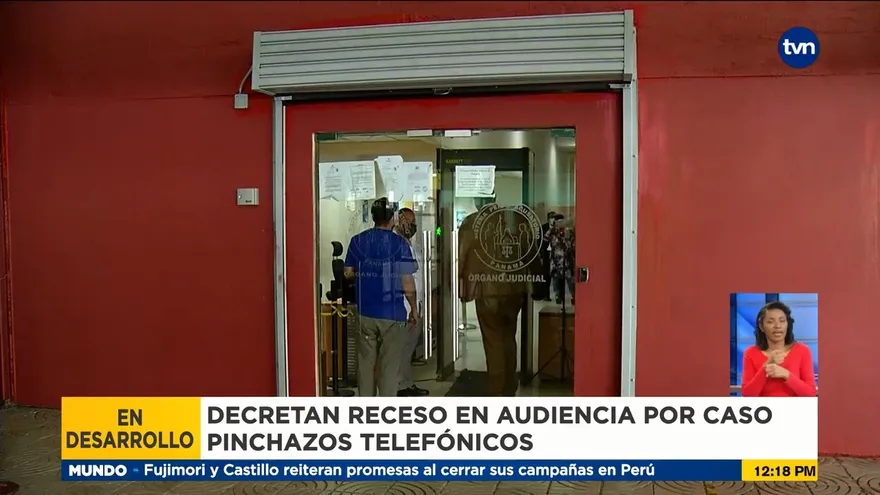 Receso en la audiencia de apelación en el caso pinchazos