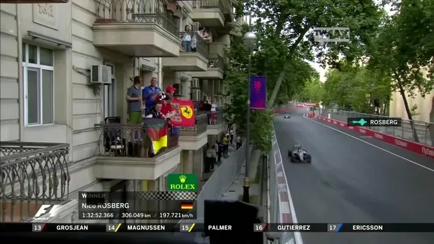 Nico Rosberg se impuso en el Gran Premio de Europa de Bakú