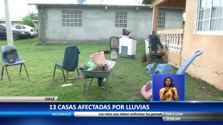 Familias resultan afectadas por lluvias en Coclé