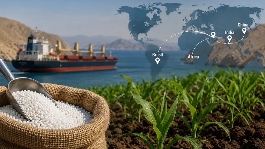 El bloqueo de fertilizantes en Ormuz puede provocar 'una gran crisis humanitaria', dice alto cargo de la ONU.