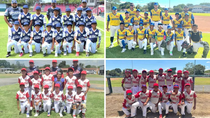 Equipos de béisbol preinfantil de Veraguas, Herrera, Panamá Metro y Coclé
