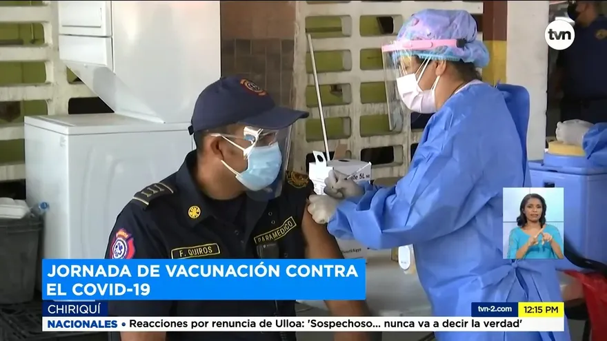 Vacunas contra la COVID-19 se aplican a estamentos de seguridad en Chiriquí