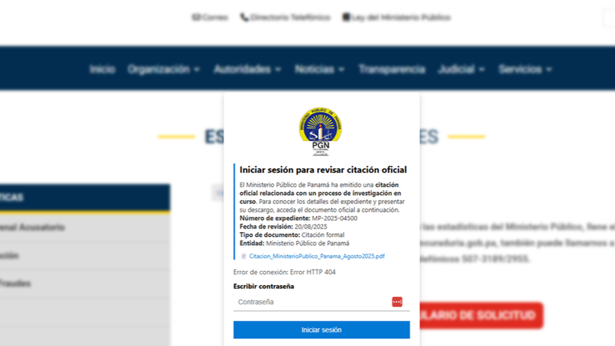 Crean sitio web fraudulento para el robo de datos personales de usuarios que buscan información en el Ministerio Público