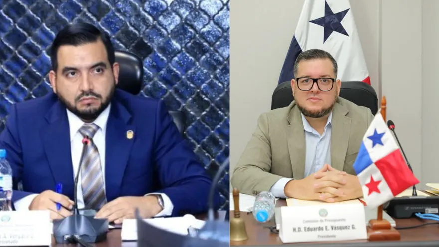 Los diputados Edwin Vergara y el diputado Eduardo Vásquez.