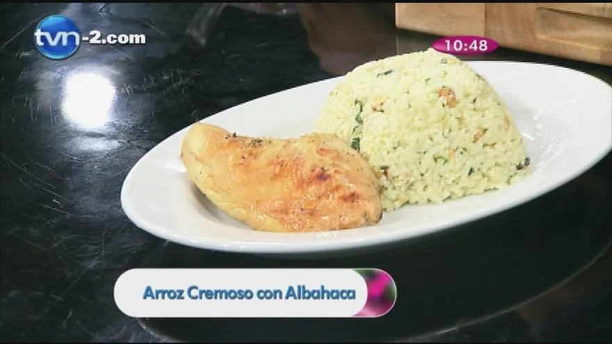 Arroz cremoso con Albahaca