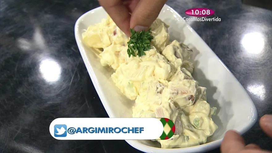 Receta - Ensalada de papa con pavo y chorizo español