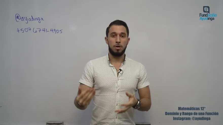 Ayudinga Matemáticas 12° - Dominio y Rango de una Función Parte II (Función Constante y Polinómicas)  23 de marzo de 2020