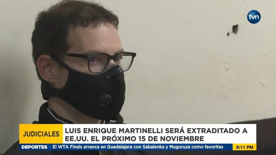 Luis Enrique Martinelli será extraditado a EEUU el 15 de noviembre