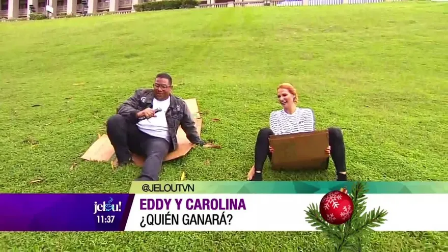 Eddy y Carolina se lanzan en cartón desde el Administration Building