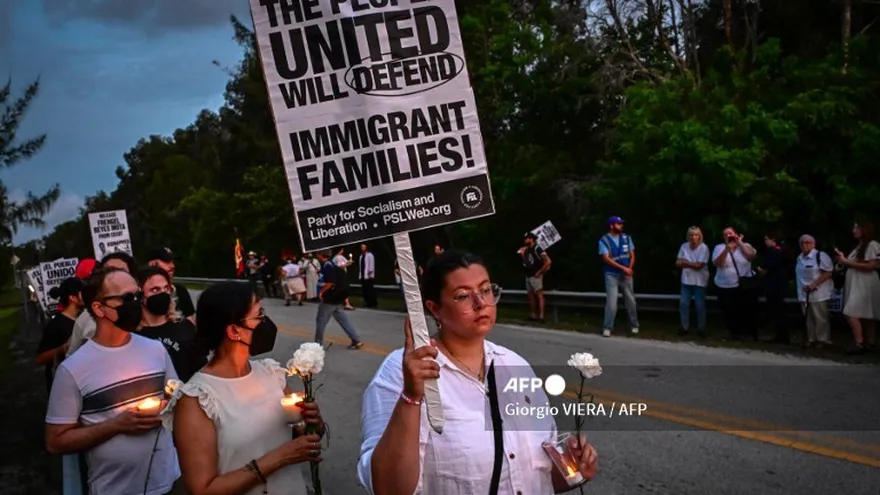Protesta contra las deportaciones en Estados Unidos.