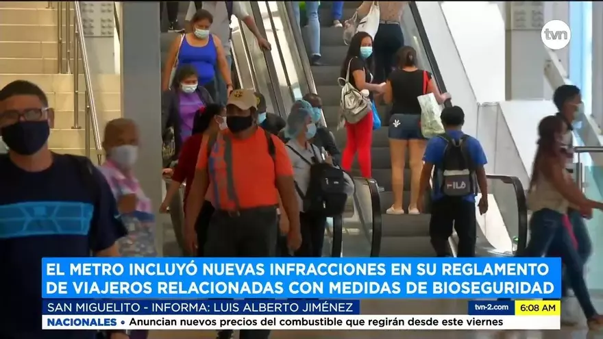 Impondrán multas por mal uso de mascarillas en el Metro de Panamá