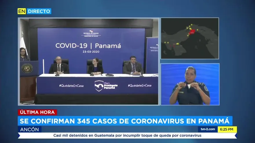 Van 6 muertos y 345 contagiados por coronavirus en Panamá