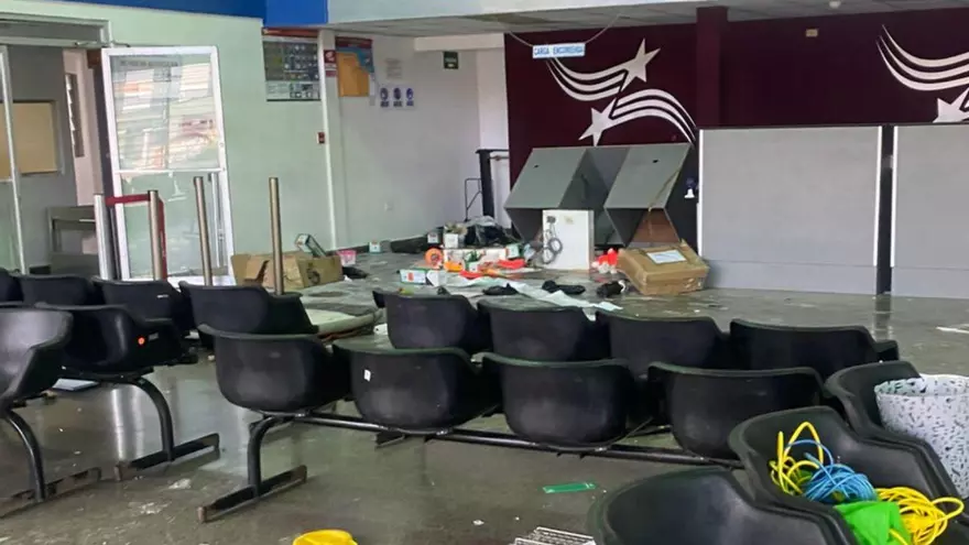 Actos de vandalismo ocurridos en el aeropuerto Capitán Manuel Niño de Changuinola.