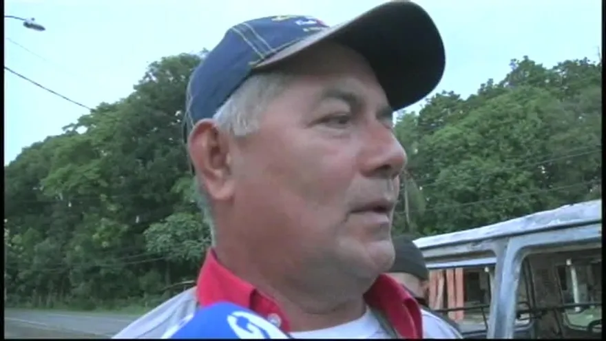 Abraham Moreno, conductor del vehículo que se incendió