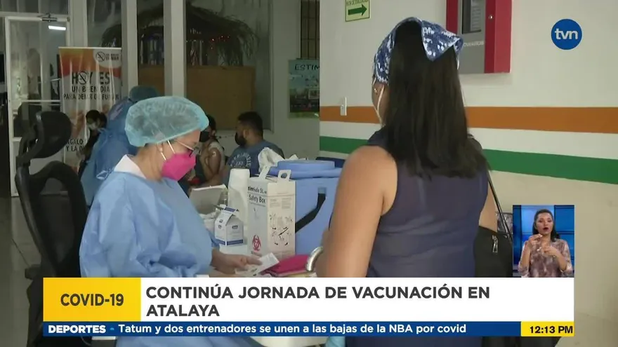 Unas 200 dosis de Covid se aplican diariamente en centro de vacunación de Atalaya