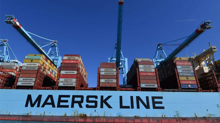 Buque porta contenedores de Maersk. Imagen con fines ilustrativos.
