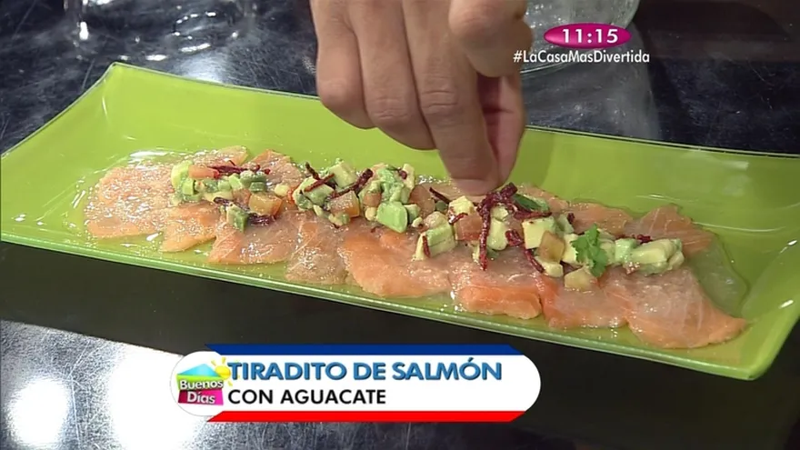 Receta - Tiraditos de salmón con aguacate