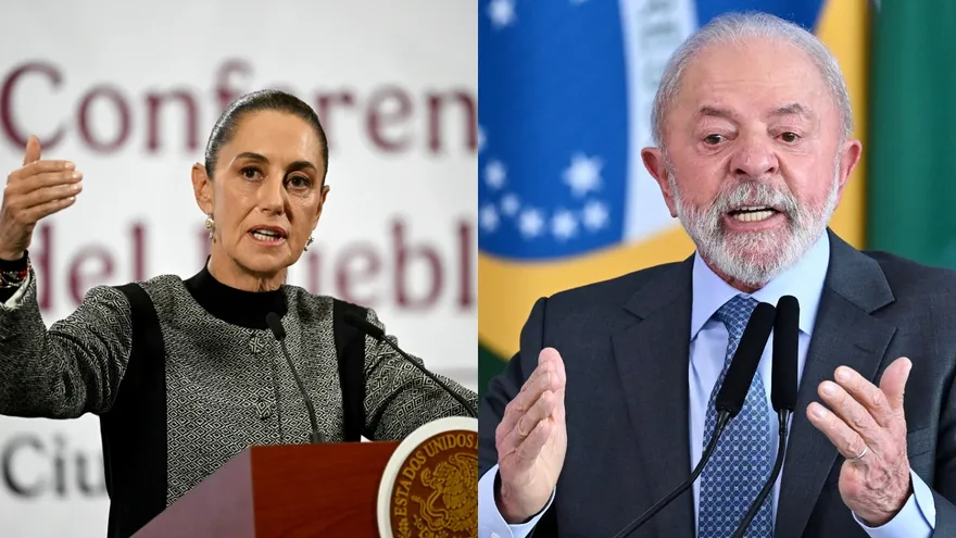 Claudia Sheinbaum (izquierda) y Luis inácio Lula da Silva (derecha)