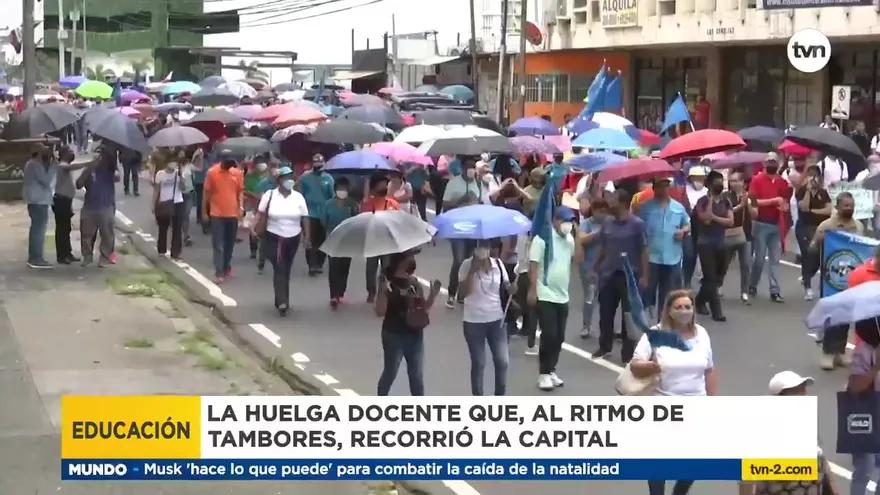 Concentración de masivas de docentes en la capital