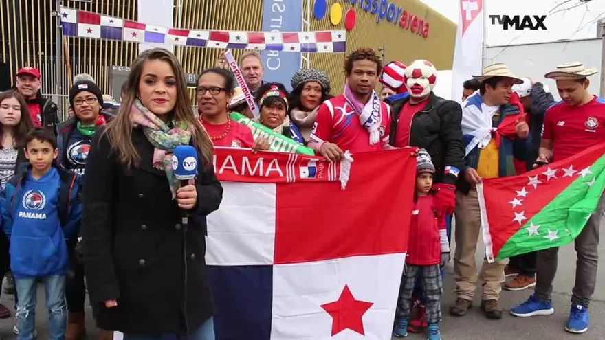 Panameños en Suiza apoyando a la Sele
