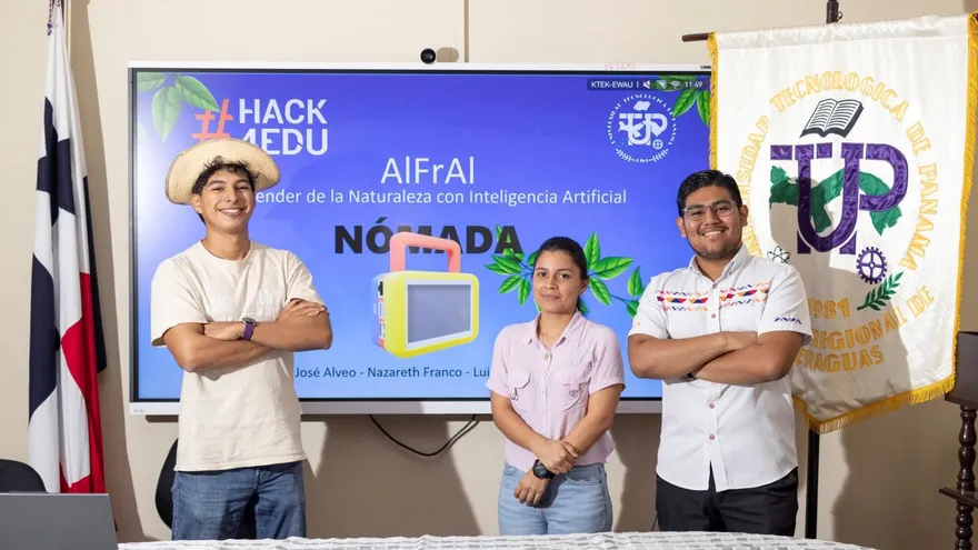 El equipo Nómada, del Centro Regional de la Universidad Tecnológica de Panamá (UTP) en Veraguas, fue galardonado con el Premio al Mayor Impacto Social en la VI edición del Hack4Edu 2025.