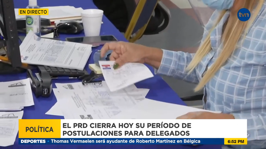 PRD cierra hoy su período de postulaciones para la elección de delegados